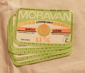 Staré pivní nálepky pivovaru Litovel - 40 ks. - 7