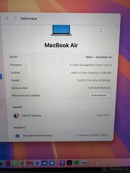 MacBook Air 13” 2020 Intel i3 - 7