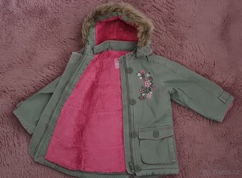 dívčí zimní bunda/kabát CHEROKEE vel. 92 + zdarma papuče - 7