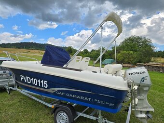 Kajutova lod 5.2x2 1m, Honda 50 (4t), vlek - 7