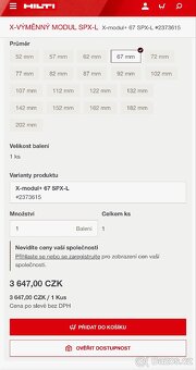 Nová korunka Hilti pro jádrové vrtání o průměru 67mm - 7