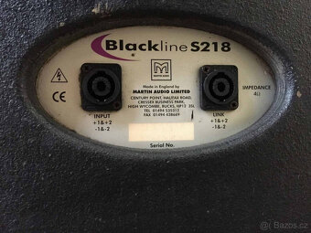 Martin Blackline H3S218 PA System Speakers 3600w AES (14000w - 7