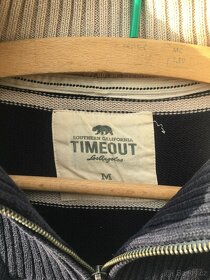 Pánský tmavě modrý proužkovaný svetr Timeout - 7