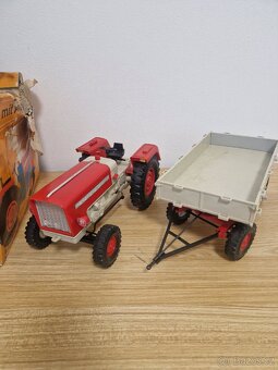 Stará hračka traktor Piko Anker, funkční - 7