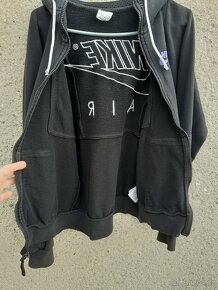 Vintage y2k Nike Air černá mikina s kapucí na zip hoodie - 7