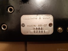 Ovládací panel z rádiové stanice AŠČ-67 - ČSLA - 7