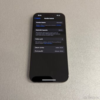 iPhone 15 Pro 128GB, 100% baterie, rok záruka - 7