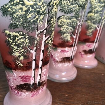 džbán a šest sklenic malovaná souprava - 7