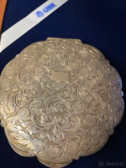 luxusní stříbrná PUDŘENKA-120g stará 110let - 7