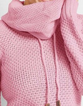 Teplé pletené šaty s širokým rolákem 48/50 REZERVACE - 7