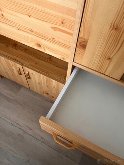 Dřevěná komoda a policová skříň - sada - 7