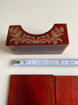 Dřevěné podtácky s perletí Vintage asijský styl - 7