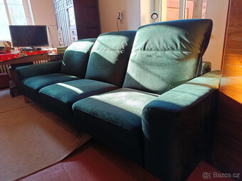 Zakázková 3.dílná polohovací sedačka.Zelená.VELMI ZACHOVALÁ. - 7