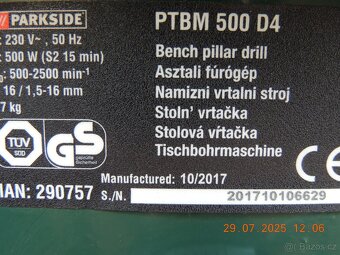 Vrtačka Parkside PTMB 500 D4 - 7