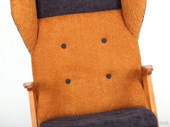 Pohodlné velké retro křeslo "Ušák". - 7