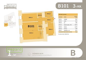 Byt 3+kk, 75,6m2, v projektu Ryšánkův mlýn, V. Přílepy - 7