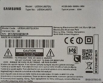 TV Samsung UE50KU6072U - 7