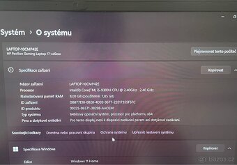 Herní notebook HP Pavilion Gaming 17” - 7