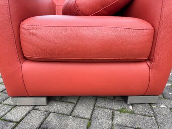 LUXUSNÍ ZNAČKOVÉ   KOŽENÉ  ITALSKÉ KŘESLO NATUZZI - 7