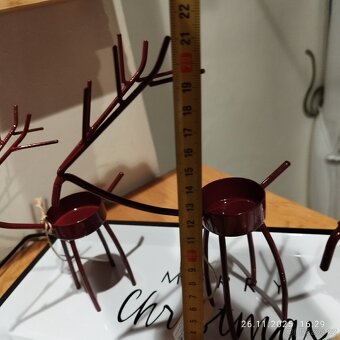 Kovový svícen na čajovou svíčku Jelínek a vánoční podnos - 7