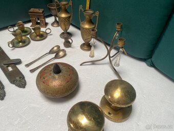 vintage mosazné a bronzové předměty - 7