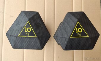 JEDNORUČNÍ ČINKY S PEVNOU VÁHOU DOMYOS HEX DUMBBELL - 7