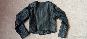 Koženková černá bunda zn."H&M" vel."128" - 7