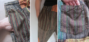 Nové pohodlné unisex etno kalhoty patchwork - 7
