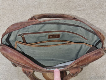 Kožená pánská taška (brašna) nejen na notebook - 7