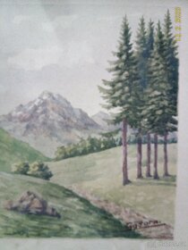 Sg. Zorn, 3x obrázek tempera na papíře 50.léta 20. stol. - 7