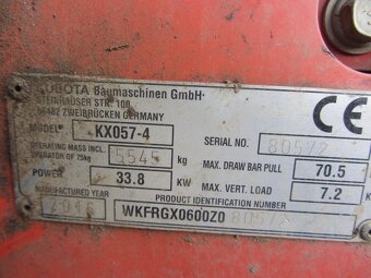 Pásový bagr KUBOTA KX 057-4 - 7