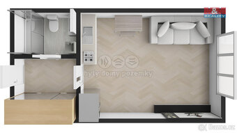 Pronájem bytu 1+kk, 25 m², Kladno, ul. Moskevská - 7