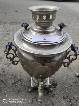 Samovary ruské čtyři kusy různé ceny za kus - 7