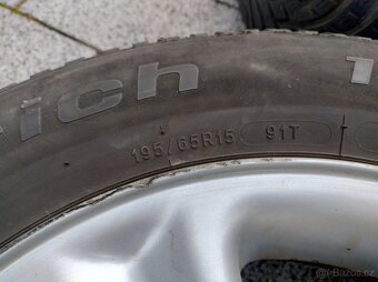 ALU kola Peugeot 15" vč. zimních pneu - 7
