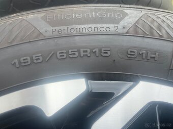 Alu kola 5x100.r15.Letní pneu195/65/15.Škoda,Vw,Seat,Audi. - 7