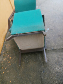 Křeslo dva kusy dřevěné čaloun. starší RETRO za 500 kč - 7