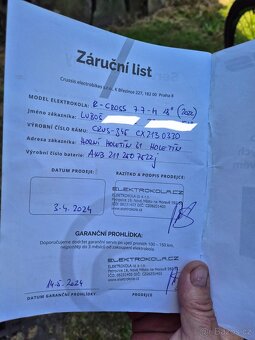elektrokoli crussis -záruka - 7