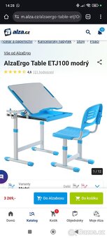 Psací stůl pro děti ETJ100 modrý - 7