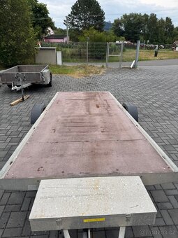 Přívěs, brzděné plato, 4.5 x 1.8m, 1.300kg, nové pneu - 7