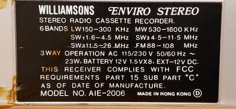 SLEVA boombox Williamsons Enviro Stereo AIE-2006 - 7