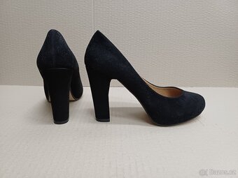 Černé semišové lodičky vel.38 - 7