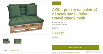 Polstry na paletový nábytek sada AXIN - 7
