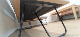 Nová jídelní lavice světle/tmavě šedá 210x154 cm - 7