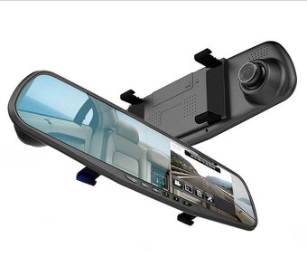 Kamera zabudovaná do zpětného zrcátka + couvací kame - 7