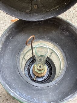 Starožitná námořní kotevní petrolejová lampa - 7