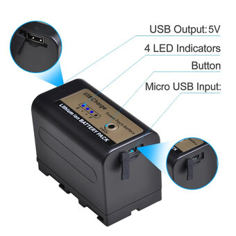 2ks baterie pro NP-F750 a NP-F770 7,2V, 5200mAh - 7