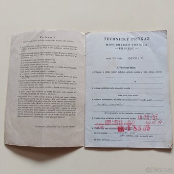 Doklady Jawa pérák, první majitel. - 7