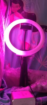 RGB Prstencová lampa, kruhové světlo ring led light set 26cm - 7