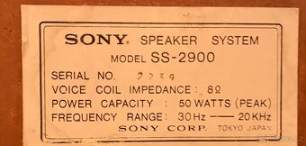 VINTAGE REPRO SONY SS-2900 (ROK 1971) - 7