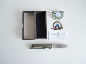 Kapesný nůž QSP Parrot, zelený s D2 - 7